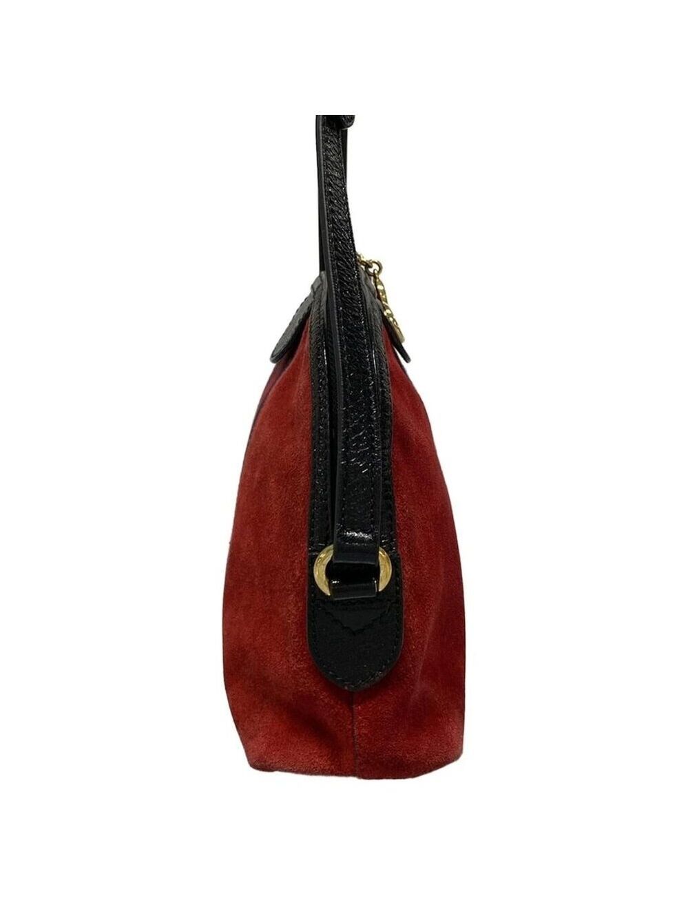Authentic GUCCI Ophidia Suede Patent Leather Canvas Shoulder Bag br484-120725 - Picture 3 of 16
